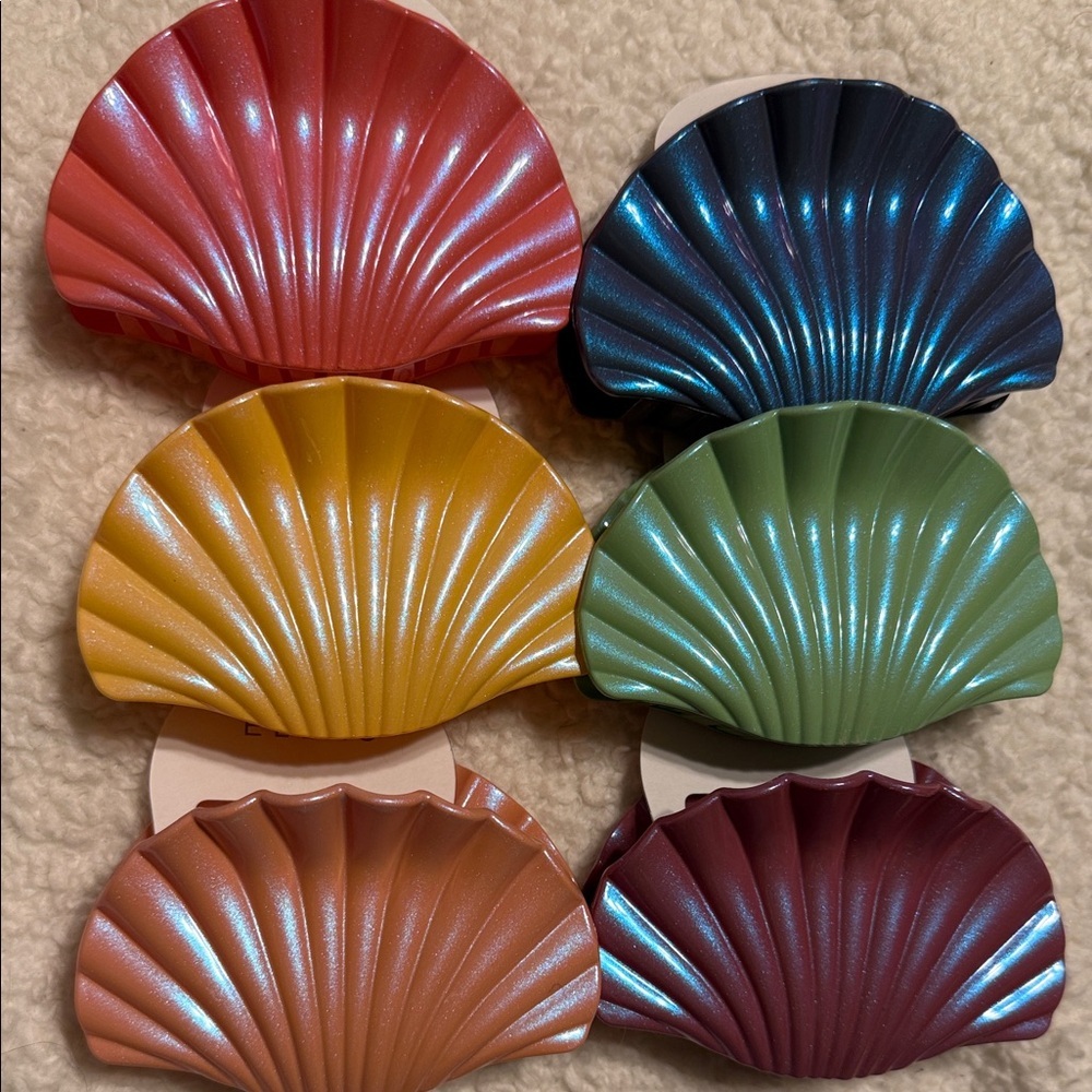 Ella Shell Hair Clips Set - Multicolor